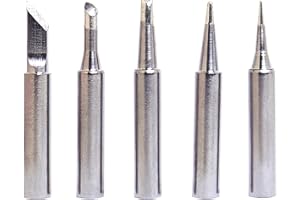 Kaseamu 5pcs 900m Soldering Iron Tips, Premium Soldering Tips for Hakko, Aoyue, Yihua, Vastar, Sywon, Atten, Quick, Ryobi, Tabiger, X-Tronic and SOAIY Soldering Station.