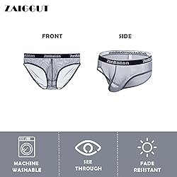 ZAIGGUT Mens Sexy See Through Underwear Breathable