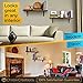 CHOOK – L Shape Shelf Brackets, Heavy Duty, Modern, Decorative | Fit 7 to 12 Inch Shelves | 4 Pack with Screws and Anchors | Semi Industrial Design | for Home or Workplace | Steel Metal black