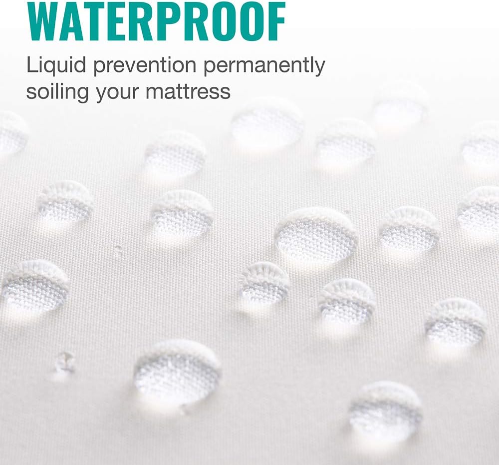 Vekkia Premium Twin Size Mattress Protector Waterproof Bed Cover. Soft Cotton Terry Surface Fabric, Breathable, Quiet, Hypoallergenic. Pet & Fluids Proof. Safe Sleep for Adults & Kids (Twin): Home & Kitchen