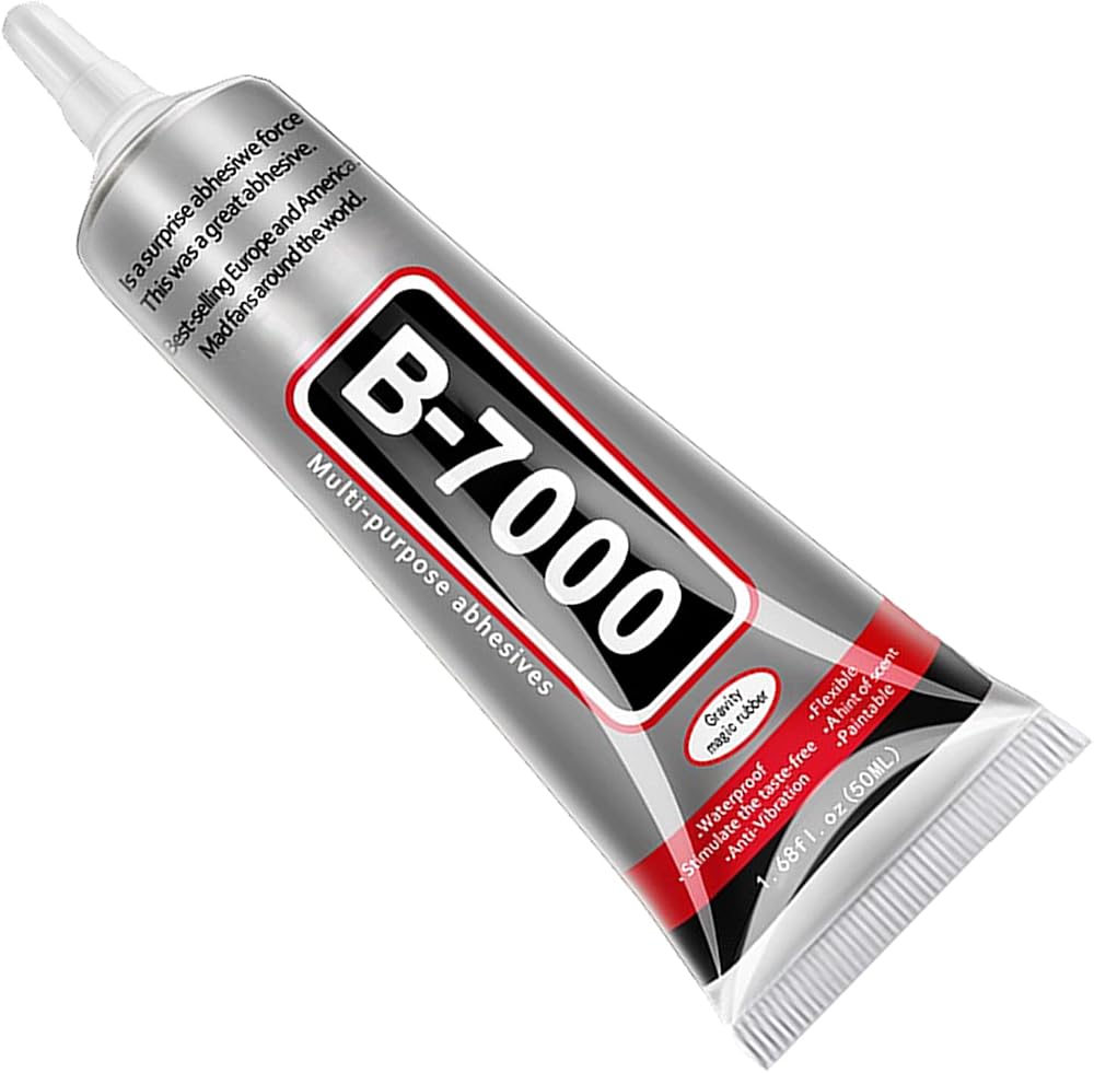 B7000 Jewelry Glue for Making, FITTDYHE 1PCS 50ML/1.69 fl oz Clear Adhesive for Rhinestone, Fabric, Multipurpose Super B-7000