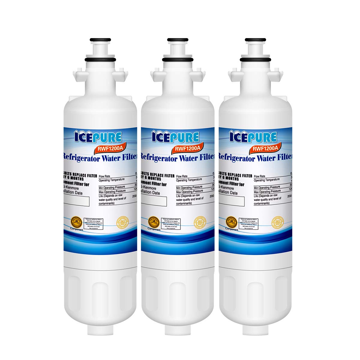 ICEPURE LT700P Replacement Refrigerator Water Filter, Compatible with