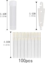 YuZhou 100 PCS Large Eye Blunt Needles 40 mm Threader Set for Hand Sewing view 2