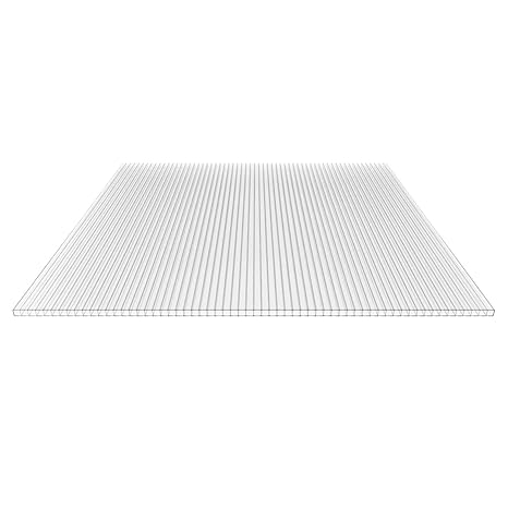 Stegplatte | Hohlkammerplatte | Doppelstegplatte | Material Polycarbonat | Breite 1050 mm | Stärke 10 mm | Farbe Glasklar