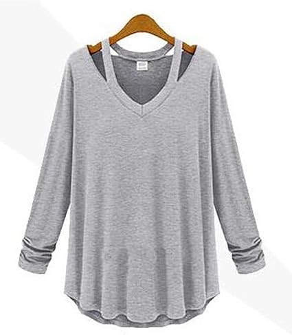 Amazon 大きいサイズ レディース 大きいサイズの服 セレブ カジュアル コーデ Vネック ゆったり ドルマン カットソー Ll 3l 4l 5l ブラック グレー 5l グレー Tシャツ カットソー 通販
