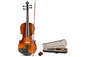 Karl home 3/4 Violin Full Size Violin Set for Kids and Beginners, Ideal Wood Fiddle for Learning and Practice, Includes Rosin