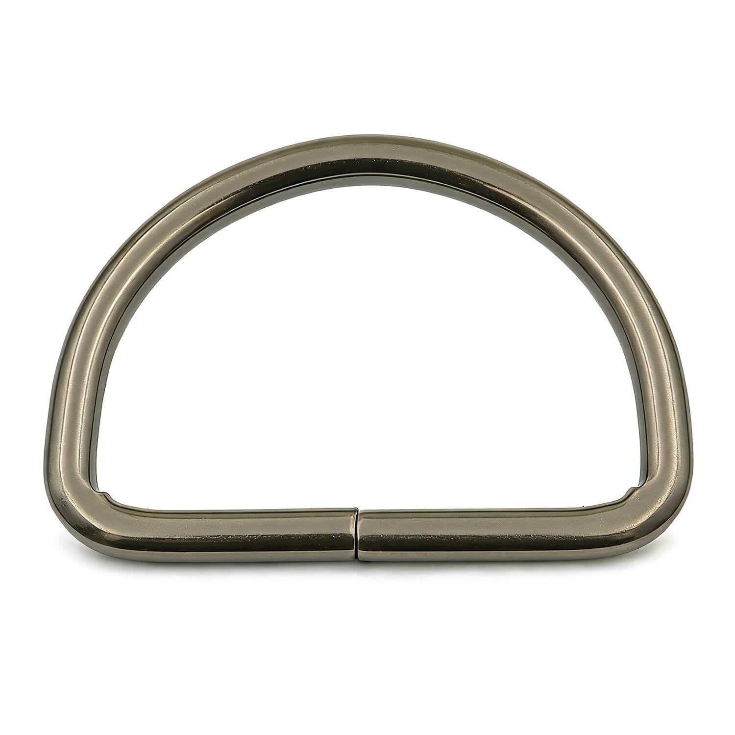 Wuuycoky 2" Inner Diameter Gunmetal D Rings Buckles D-ring Non-welded For Webbing Strapping Pack of 6