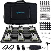 Guitar Pedal Board - GUITTO Fixture Blocks Fixed Effects Pedalboard Aluminum Alloy Super Light with Carry Bag (Medium)