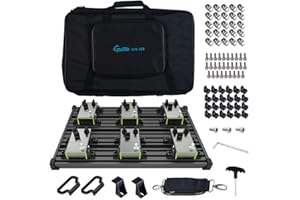 GUITTO Guitar Pedalboard - Secure Clip-On Design Pedal board Aluminum Alloy with Carry Bag No Adhesive Needed GPB-02 Medium