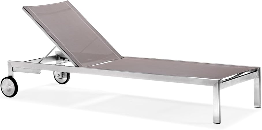 Amazon De Zelsius Edelstahl Sonnenliege 206 X 65 X 35 Cm Gartenliege Fur Pool Terrasse Und Garten Wellnessliege
