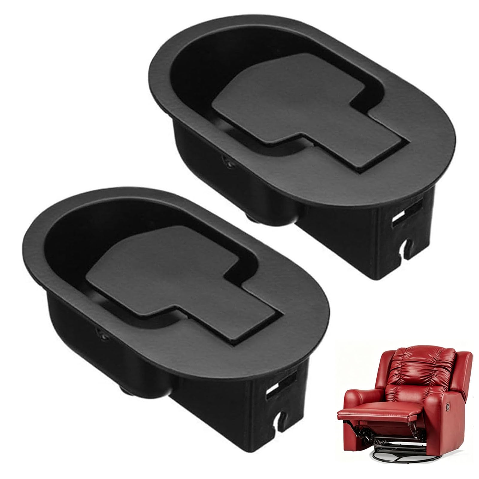 Xiciki 2PCS Recliner Chair Parts, Universal Recliner Release Pull Handle, Recliner Chair Cable Replacement, Plastic Replacement Parts, for Most Furniture Recliners and Sofas Chairs