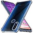 USTIYA Case for Motorola one Vision Clear TPU Four Corners Protective Cover Transparent Soft funda