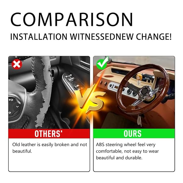 RASTP WALNUT WOOD GRAIN TRIM RACING STEERING WHEEL, 13.8”/350MM 6 BOLTS STEERING WHEEL