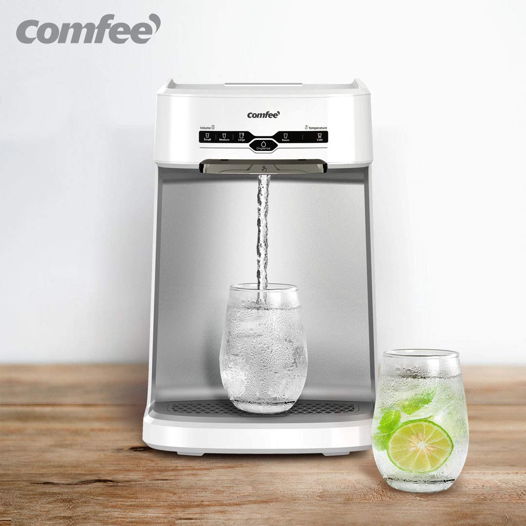 Comfee Countertop Mini Water Cooler Dispenser with Filter, No Bottle