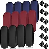 Leumoi 12 Pack Hard Shell Glasses Case PU Leather Eyeglass Case with Eyeglass Cloth Protective Sunglasses Protector for Women and Men