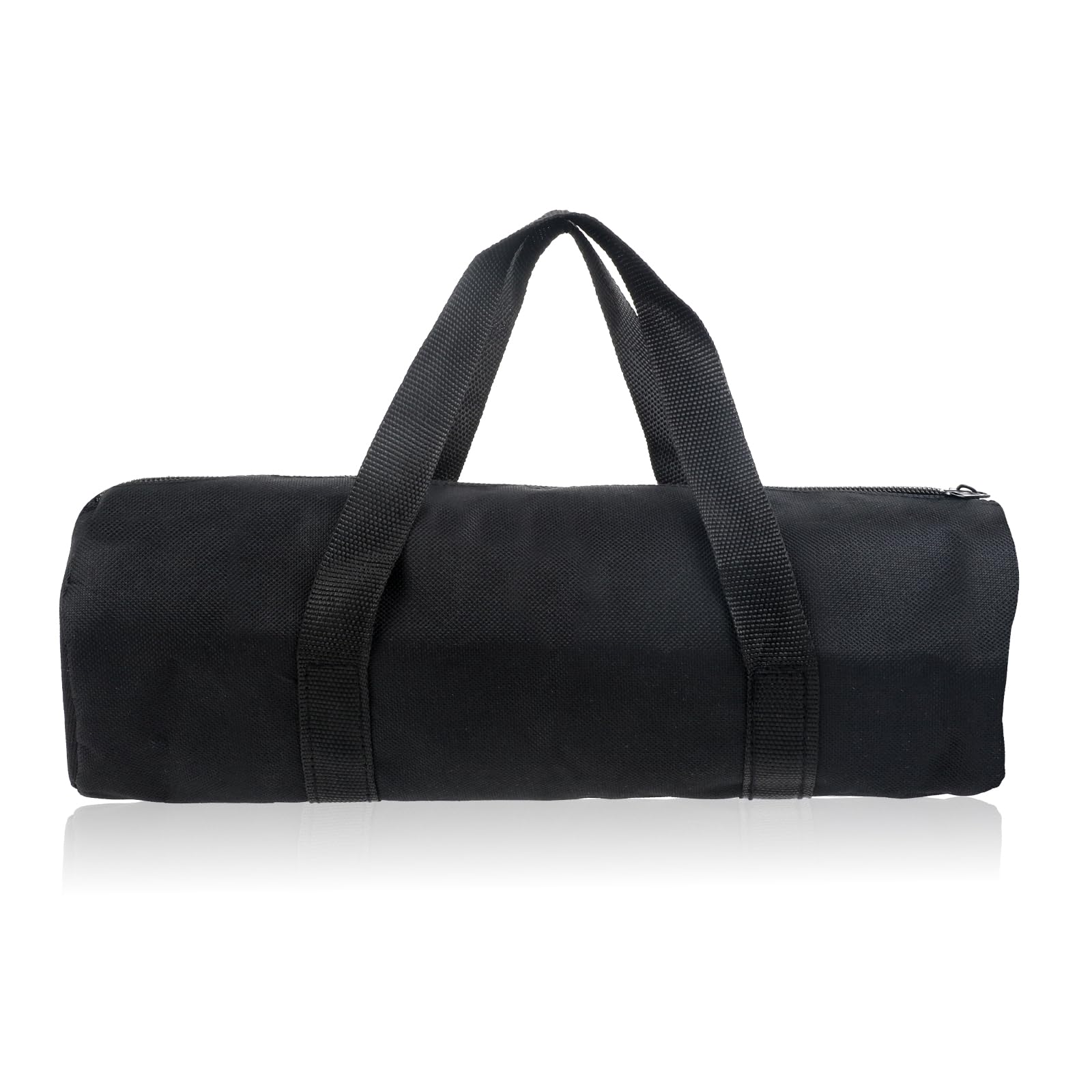 Photo 1 of 12 Inch Canvas Tool Bag for Men Canvas Tool Pouch Large Capacity Wide Mouth Tool Bag Zipper Tool Storage Bag Tool Tote Bag Power Tool Organizer for Electricians Mechanic Storage Wrenches Pliers Black