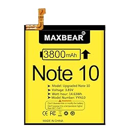MAXBEAR Galaxy Note 10 Battery, (Upgraded) 3800mAh