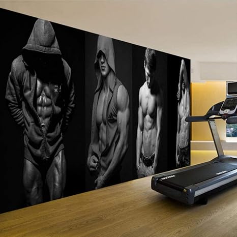 Amazon Xueshao 無料壁画美容ジムフィットネス背景壁紙インテリアデザイン3dオフィス壁紙装飾壁紙 400x280cm 壁紙