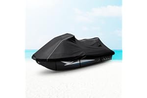 BIGACOVER Waterproof Jet Ski Cover for Yamaha 2012-2018 FX Cruiser HO/SHO/SVHO, 600D Oxford UV-Proof Jetski Waverunner Covers, Trailerable Jetski Cover with Air Vents, Reflective Strips