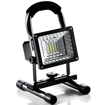 Scheinwerfer 24 LED 1600 Lumen Wiederaufladbar Super Hell Baustrahler Arbeitsscheinwerfer Wasserdicht IPX5 Tragbar LED Arbeit