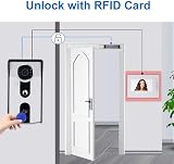 Kadongli 7" Video Doorbell Intercom System 2 Monitors RFID Access Control HD view 4