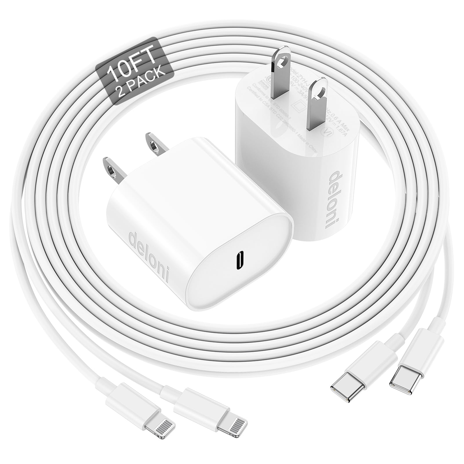 Mua iPhone Charger Fast Charging, [MFi Certified] 10 FT Long USB C to