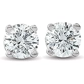 Pompeii 1/2Ct Round Brilliant Cut Diamond Stud Earrings in 14K Gold Classic