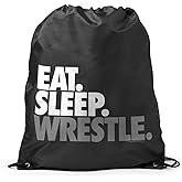 ChalkTalkSPORTS Wrestling Sport Pack Cinch Sack | Eat Sleep Wrestle
