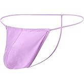 ZONBAILON Men's Thong Underwear G String Adjustable Bulge Pouch Seamless Sexy Swimwear Panties 1 or 3 Pack