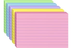 CIPHYFEE Index Cards 4x6, 200 Sheets, Ruled Color Flash Cards for Effective Studying and Note-Taking, Premium Note Cards, Essential School Supplies for College & Office, Home Organization & Study Supplies