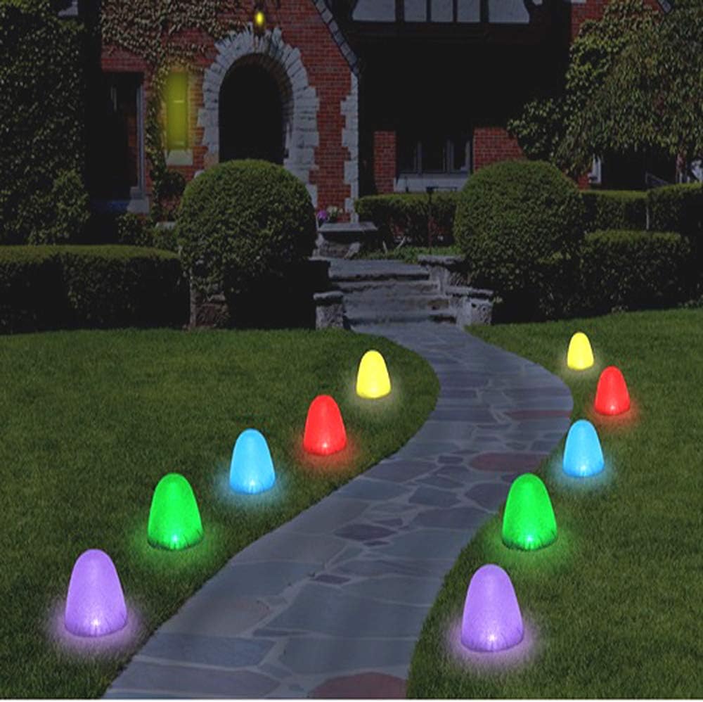 Set of 5 8" Tall Sugar Coated LED Gumdrop Christmas
