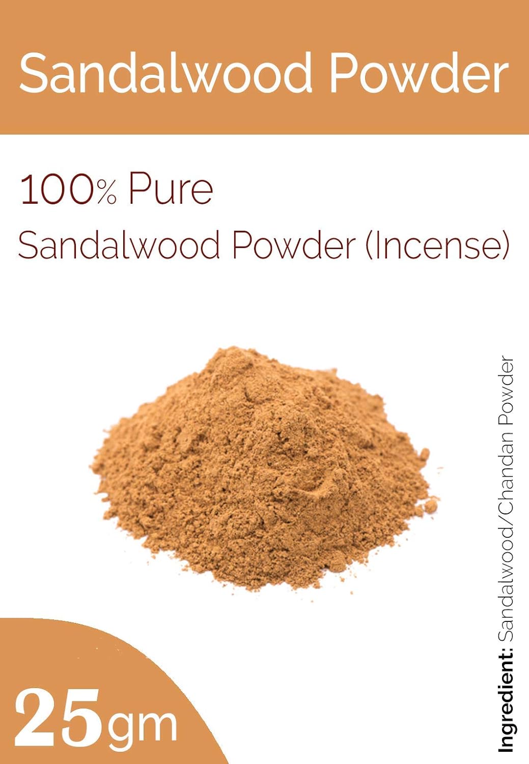 Sandalwood Powder (Incense) for Face Masks, Facials and Skin Care (25