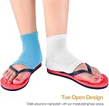 CGBOOM Moisturizing Gel Heel Socks Toe Open for Dry Cracked Skin Pain Relief 2 view 7