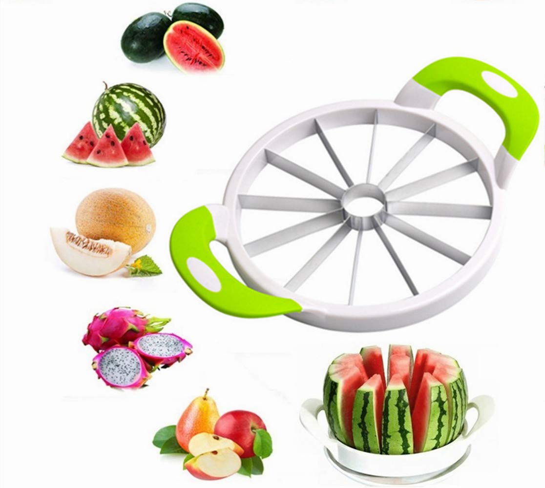 Photo 1 of (bagged) (used/fair) Watermelon Cutter Stainless Steel Melon Fruit Cutting Tools Kitchen Multipurpose Cutter