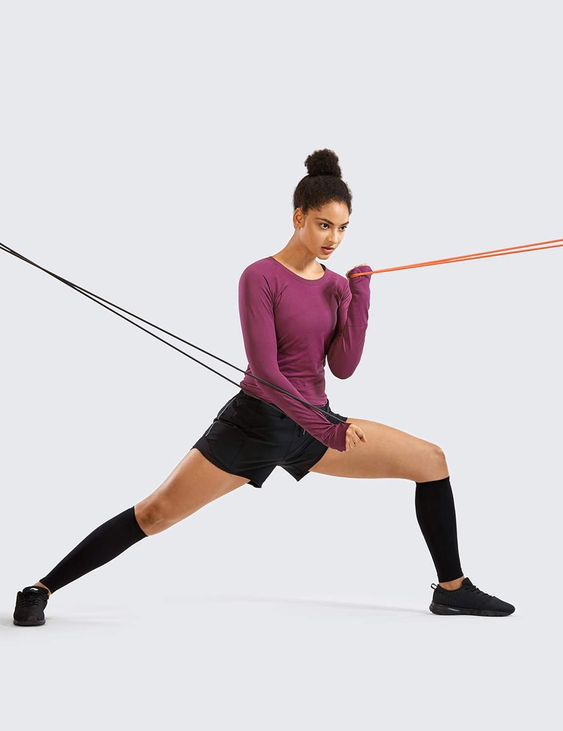 CRZ YOGA Women's Seamless Athletic Long Sleeves Sports Running Shirt Breathable Gym Workout Top at  Women’s Clothing store