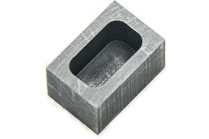 JIUDANI Graphite Ingot Mold, Melting & Casting Mould for Gold, Silver, Aluminum, Copper, Brass, Zinc, Plumbum & Alloy Metals (24x16x14mm-30g Gold; 14g Silver)