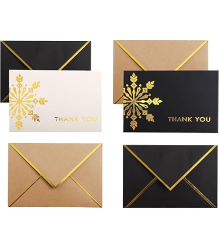 Fulmoon 40 Pcs Christmas Gift Include Christmas Greeting Cards Gold Foiled Cards With Envelopes And Thank You Keychain With Charm Pendent Vintage For Friend Family Thank You For Being Awesome - View #5