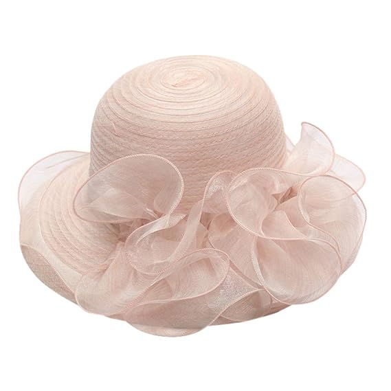 Minemine Chapeau Plage Casquette Visiere Femme Organza