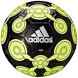 adidas Performance Ace Glider II Soccer Ball, Black/Solar Yellow/Silver Metallic, 3