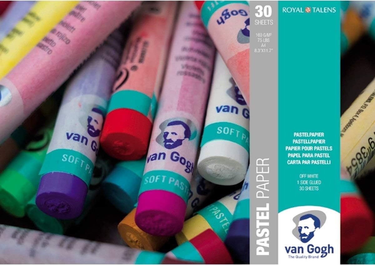 Royal Talens Van Gogh Pastel Paper Pad - A4 Sizes, White, Black