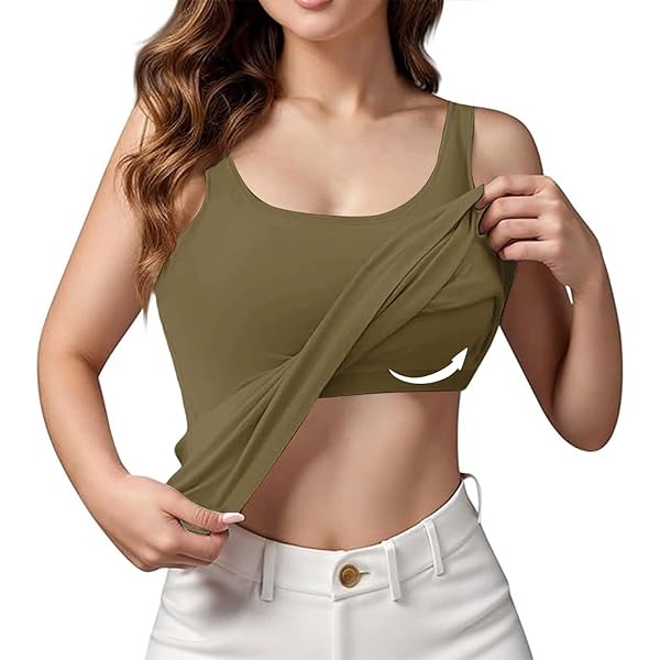 Hecatal Sujetador Deportivo De Yoga Para Mujer, Top Acolchado Con