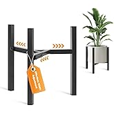 AZADESJET Plant Stand Indoor Adjustable, Metal Modern Indoor Plant Stand, Heavy Duty Plant Stands Outdoor Corner, Stable Plan