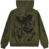 SOLY HUX Women's Graphic Hoodies Heart Print Drawstring Long Sleeve Pocket Sweatshirt Pullover Tops