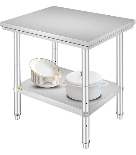 Table Inox Professionnelle Royal Catering - 200x90cm, 100kg - Pour Cuisine