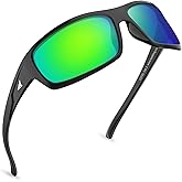 KastKing Kateel Sport Sunglasses, Full Wrap Design, PuriVex Protective Coating, Lightweight Grilamid Frame, UV Protection