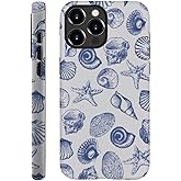 DAIZAG Case Compatible with for iPhone 16 Pro,Cute Blue Seashell Phone Case for iPhone 16 Pro for Girl Women Boy Men