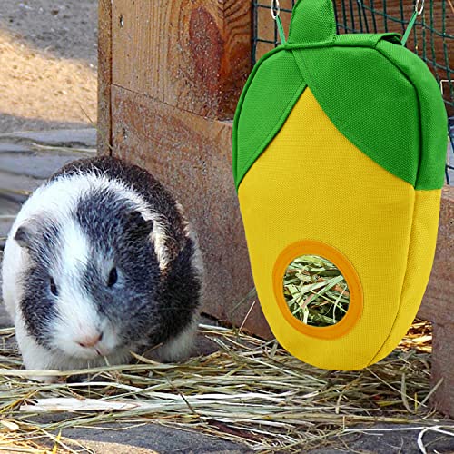 CooShou Rabbit Hay Feeder Bag Guinea Pig Hay Feeder Small Animall