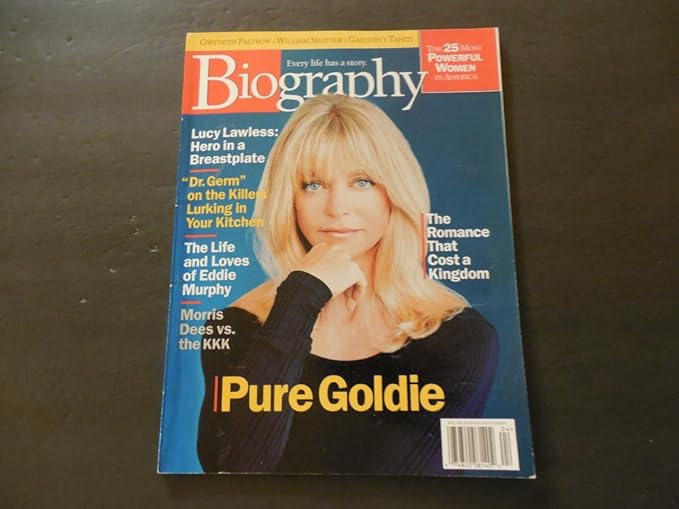 Biography Apr 1999 Lucy Lawless Goldie Hawn Eddie Murphy Shatner At Amazon S Entertainment Collectibles Store