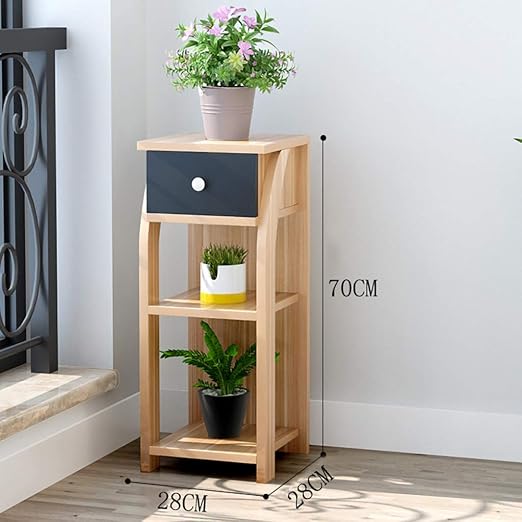 Puesto de plantas Cajón pequeño soporte de flores de madera maciza ...