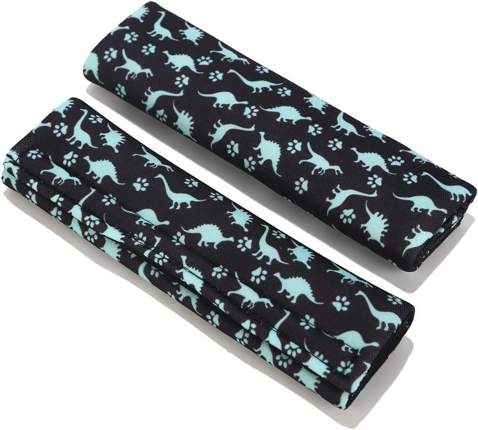 Car Seat Belt Pillow for Kids 2Pcs Unicorn Car Seat Belt Cover Pad Head and Neck Support (Dinosaur) - Image 3